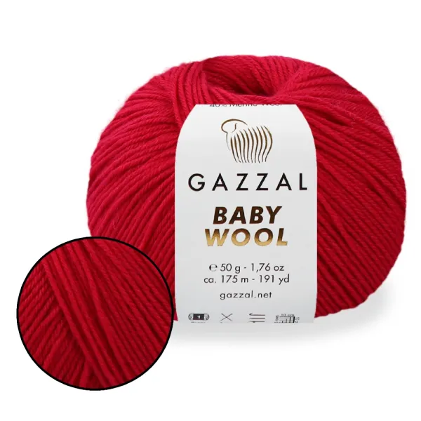 Gazzal Baby Wool, Червоний №811 – купити | Candy Yarn