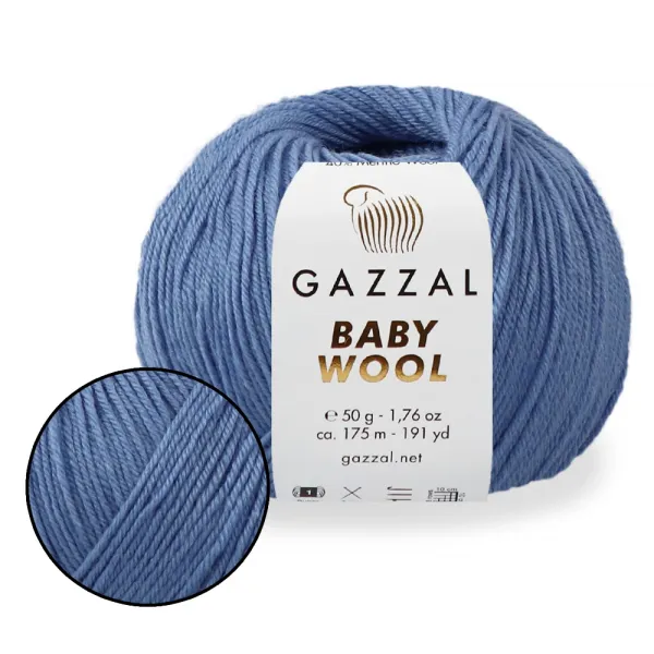 Gazzal Baby Wool, Голубой №813 – купить | Candy Yarn