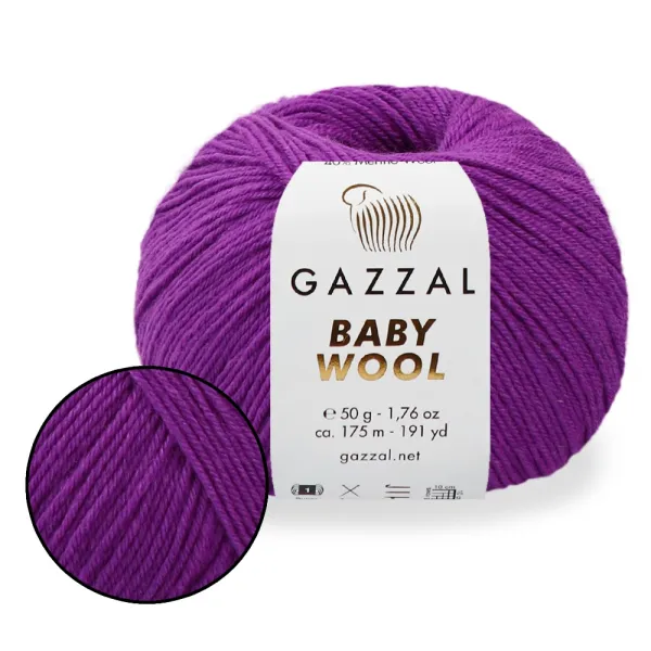 Gazzal Baby Wool, Фиолетовый №815 – купить | Candy Yarn