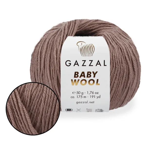 Gazzal Baby Wool, Кава з молоком №835 – купити | Candy Yarn