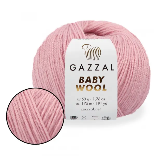 Gazzal Baby Wool, Пудра №845 – купити | Candy Yarn