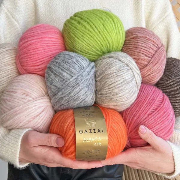 Gazzal Alpaca Air, Світло-салатовий №100 – купити | Candy Yarn