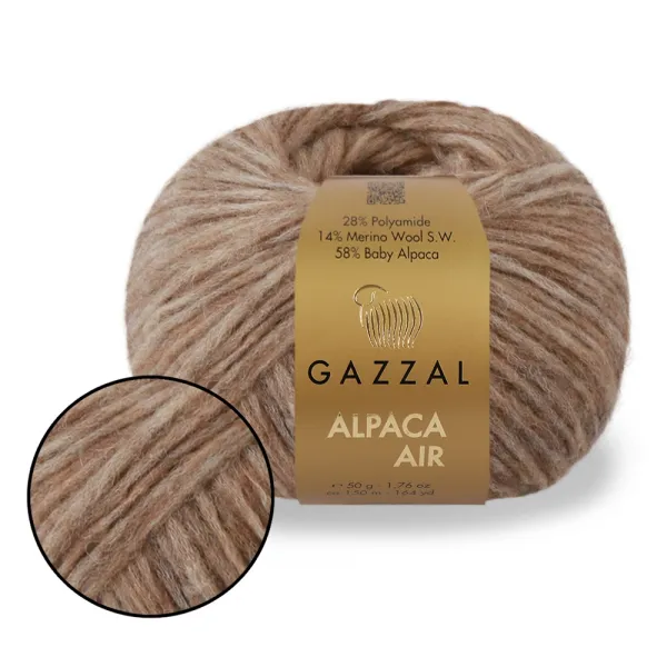 Gazzal Alpaca Air, Черный кофе №76 – купить | Candy Yarn