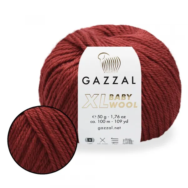 Gazzal XL Baby Wool, Бордо №816 – купить | Candy Yarn