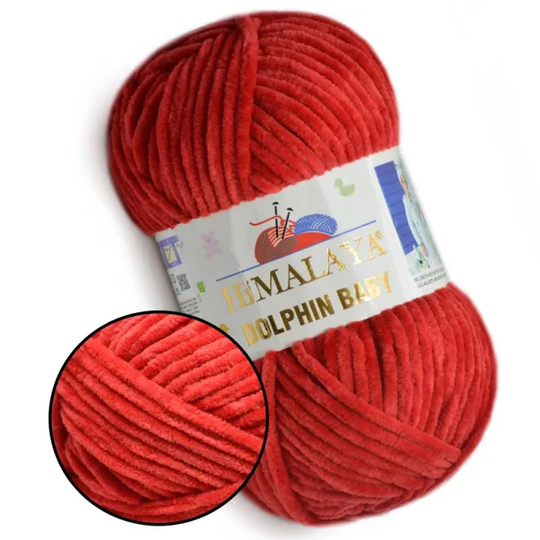 Himalaya Dolphin Baby, Алый №80352 – купить | Candy Yarn
