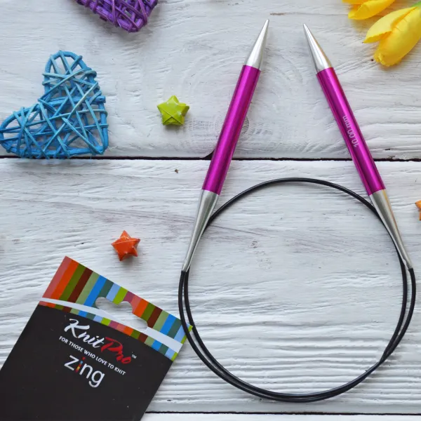 Спицы круговые 3.25мм-40см Zing, KnitPro – купить | Candy Yarn