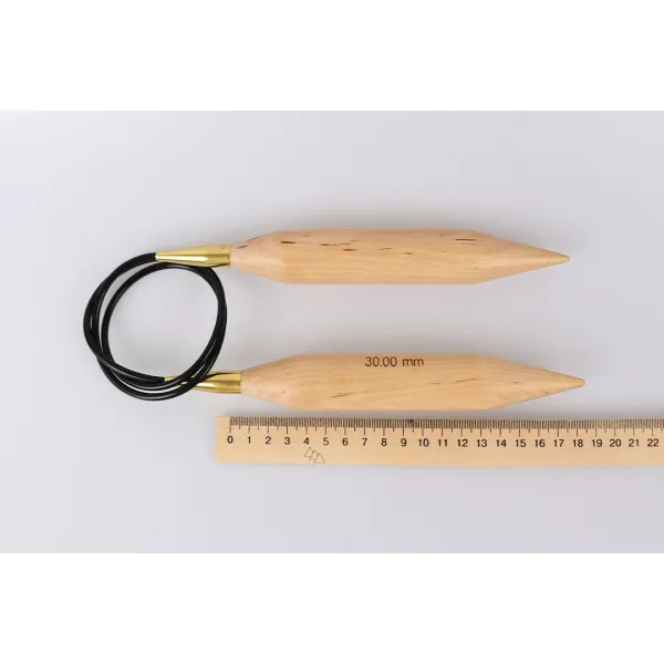 Спиці кругові 30.00mm-100cm Jumbo Basix Birch Wood, KnitPro – купити | Candy Yarn