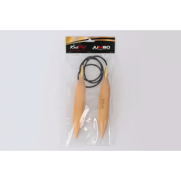Спиці кругові 30.00mm-100cm Jumbo Basix Birch Wood, KnitPro – купити | Candy Yarn