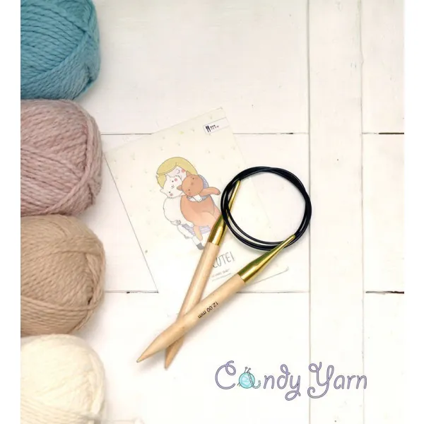 Спицы круговые 3.00мм-40см Basix Birch Wood, KnitPro – купить | Candy Yarn