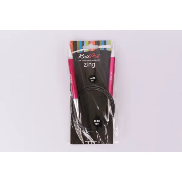 F Спицы круговые 10.0мм-100см Zing, KnitPro – купить | Candy Yarn
