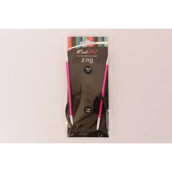 Спицы круговые 5.00мм-100см Zing, KnitPro – купить | Candy Yarn