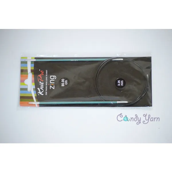 Спицы круговые 10.00мм-80см Zing, KnitPro – купить | Candy Yarn