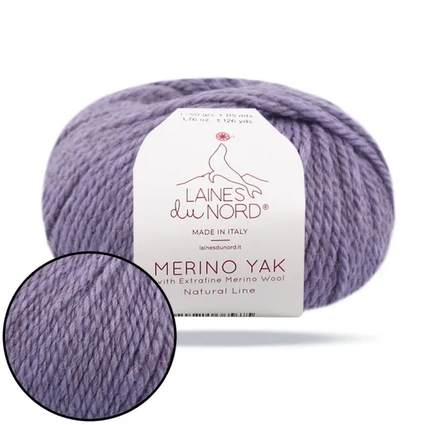 Laines du Nord Merino Yak, Светло-фиолетовый №24, пряжа с шерсти яка и альпаки – купить | Candy Yarn
