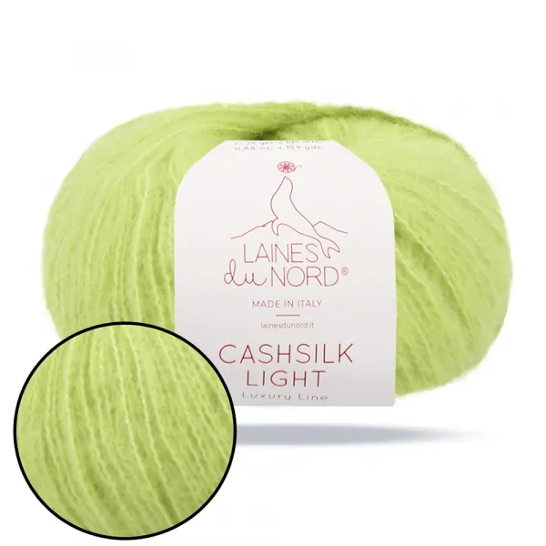 Laines du Nord Cashsilk Light, Салат №3102, пряжа с кашемиром и шелком – купить | Candy Yarn