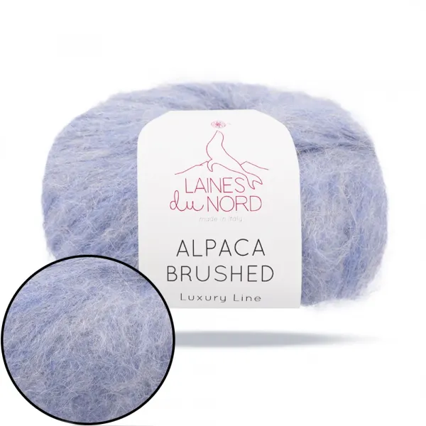 Laines du Nord Alpaca Brushed, Голубой №5, пряжа с альпаки и шерсти – купить | Candy Yarn