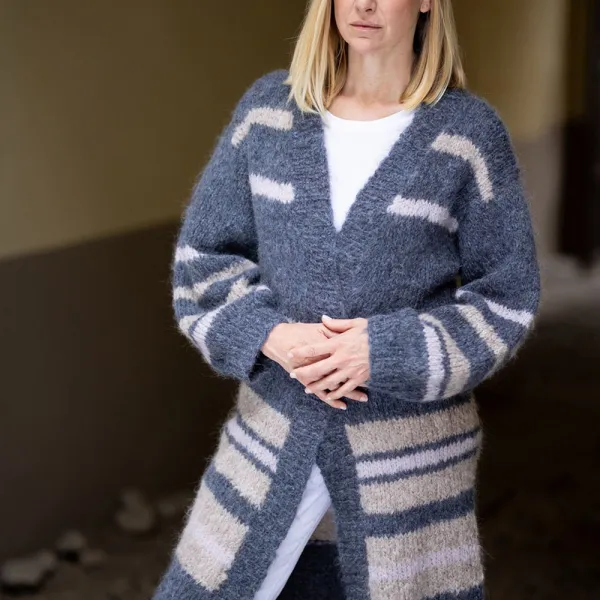 Laines du Nord Alpaca Brushed, Коричнево-зелений меланж №22, пряжа з альпаки та вовни – купити | Candy Yarn