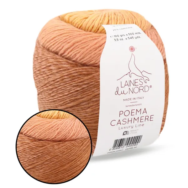 Laines du Nord Poema Cashmere, Закат в пустыне №82, пряжа с альпаки и шерсти – купить | Candy Yarn