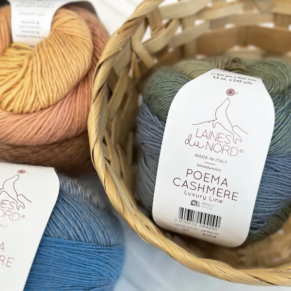 Laines du Nord Poema Cashmere, Морозний аквамарин №102, пряжа з альпаки та вовни – купити | Candy Yarn