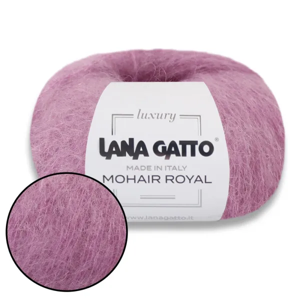 Lana Gatto Mohair Royal, Бледная фуксия №7259 – купить | Candy Yarn