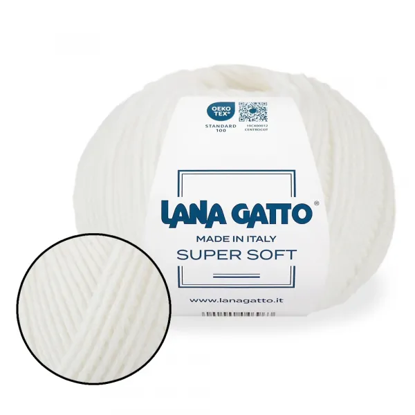 Lana Gatto Super Soft, Білий №10001 – купити | Candy Yarn