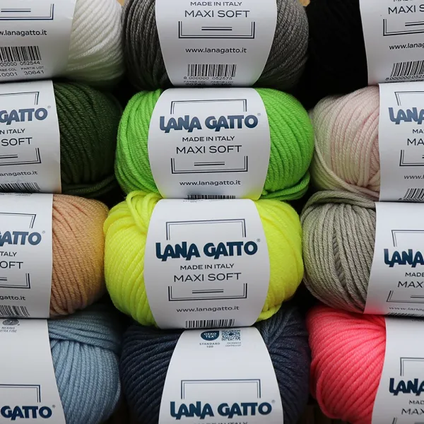 Lana Gatto Maxi Soft, Желтый неон №1787 – купить | Candy Yarn