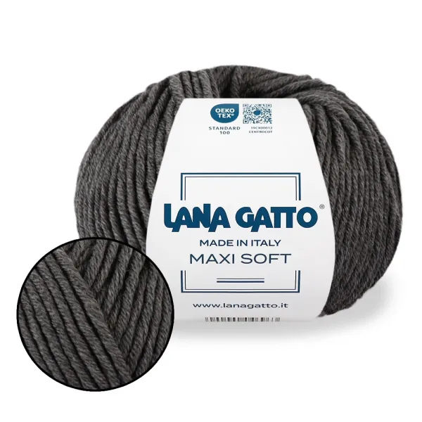Lana Gatto Maxi Soft, Темно-серый №20206 – купить | Candy Yarn