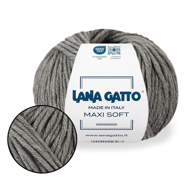 Lana Gatto Maxi Soft, Сірий №20742 – купити | Candy Yarn