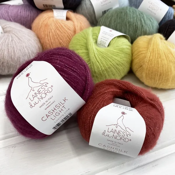 Laines du Nord Cashsilk Light, Белый №1, пряжа с кашемиром и шелком – купить | Candy Yarn