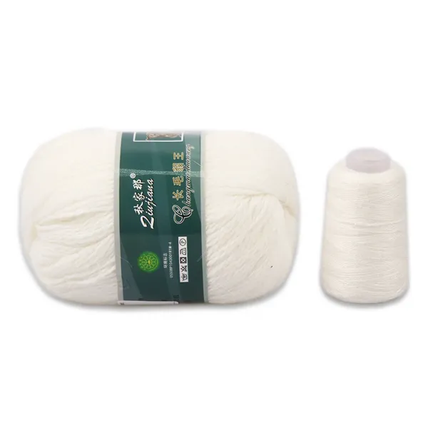 Пряжа з Норки, Білий №801, Китай – купити | Candy Yarn