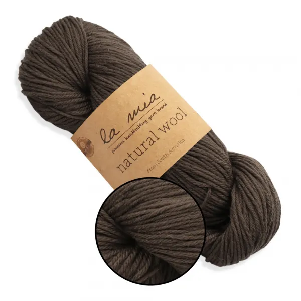 La Mia Natural Wool, Коричневый №207 – купить | Candy Yarn