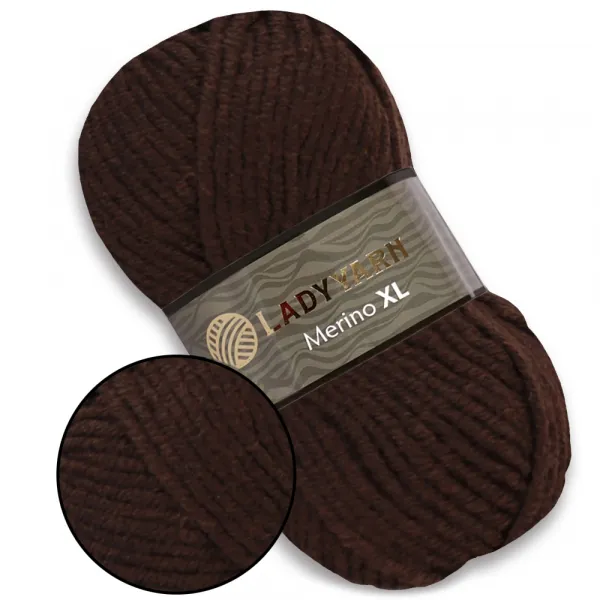 Lady Yarn Merino XL, Коричневий №7 – купити | Candy Yarn