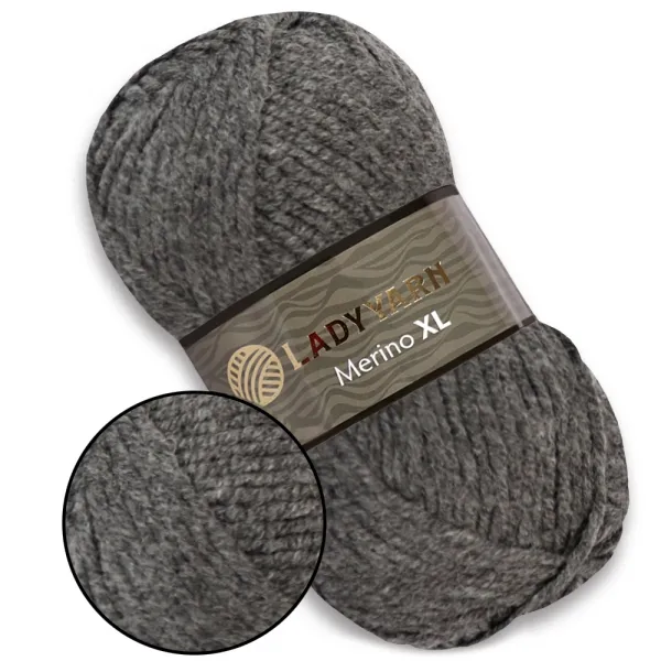 Lady Yarn Merino XL, Сірий №23 – купити | Candy Yarn