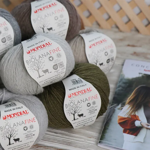 Mondial Bio Lana Fine, Білий №100 – купити | Candy Yarn