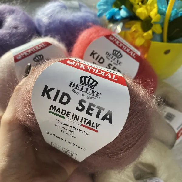 Mondial Kid Seta, Рожева пудра №509 – купити | Candy Yarn