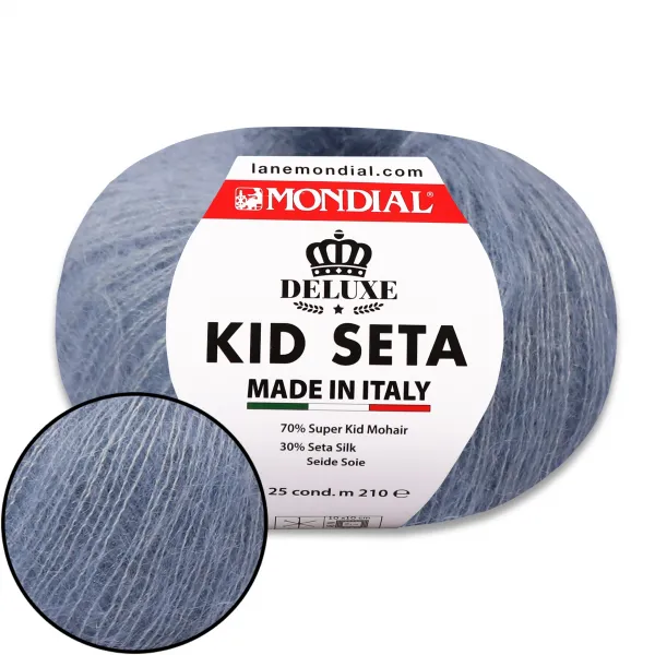 Mondial Kid Seta, Сизый №566 – купить | Candy Yarn