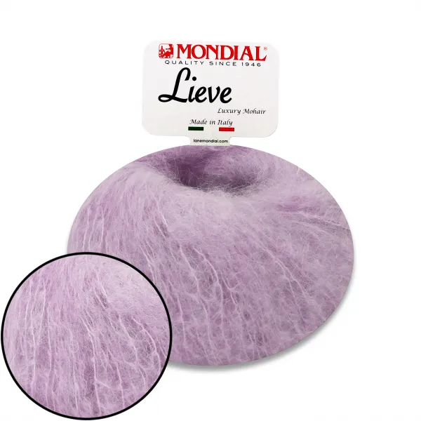 Mondial Lieve 90% Kid mohair, Ніжний бузок №699 – купити | Candy Yarn
