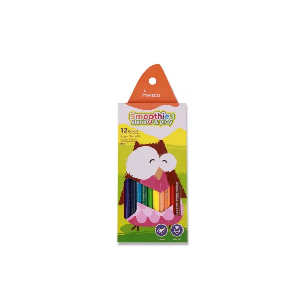 Карандаши цветные Smoothies, 12 цветов 2150-12СВ, Marco – купить | Candy Yarn