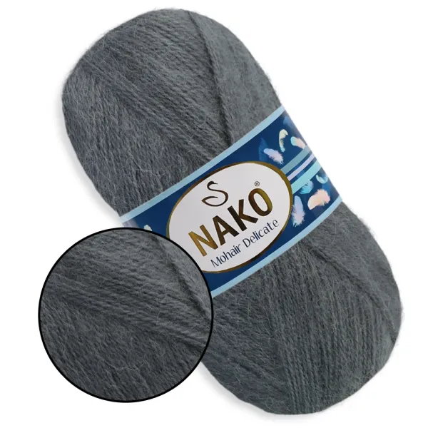 Nako Mohair Delicate, Серый №851 – купить | Candy Yarn