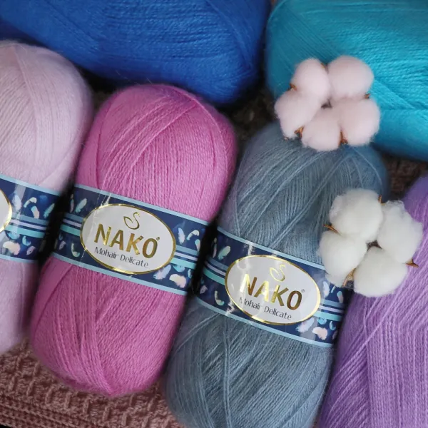 Nako Mohair Delicate, Бузок №1036 – купити | Candy Yarn
