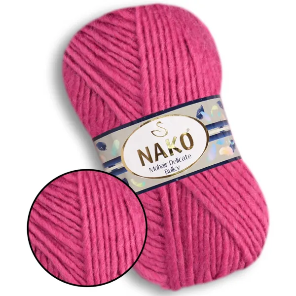 Nako Mohair Delicate Bulky, Фуксія №6247 – купити | Candy Yarn