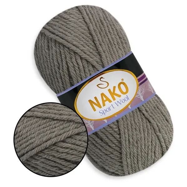 Nako Sport Wool, Темно-серый №922 – купить | Candy Yarn