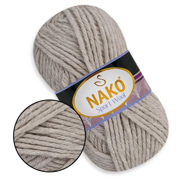 Nako Sport Wool, Бежевый №2167 – купить | Candy Yarn