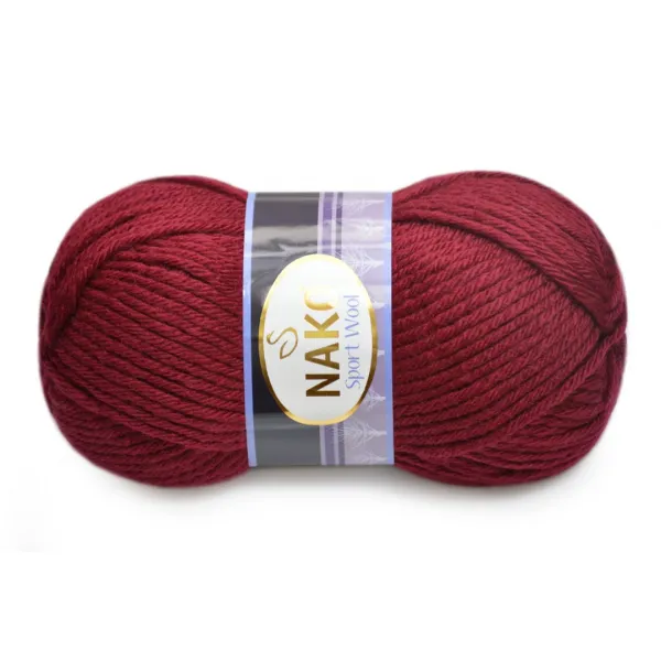 Nako Sport Wool, Бордовий №6592 – купити | Candy Yarn