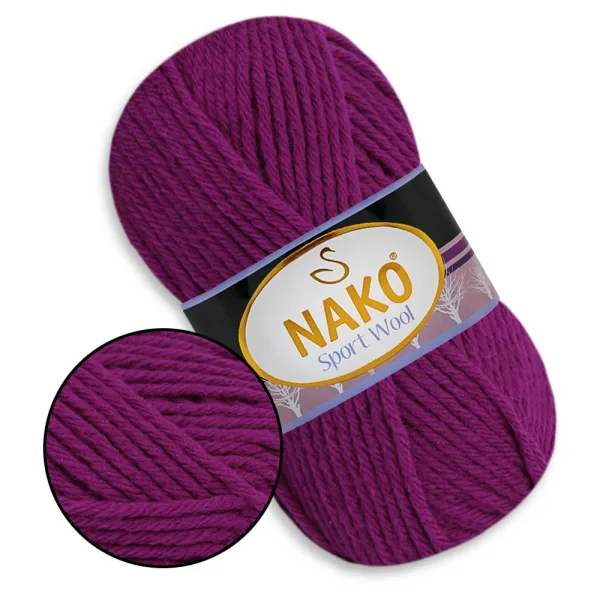 Nako Sport Wool, Фуксія №6964 – купити | Candy Yarn