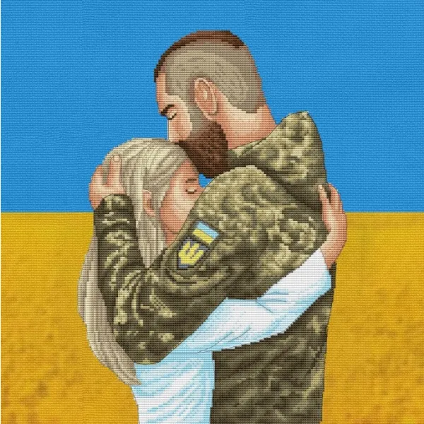 Набір для вишивки хрестиком з малюнком на канві, 