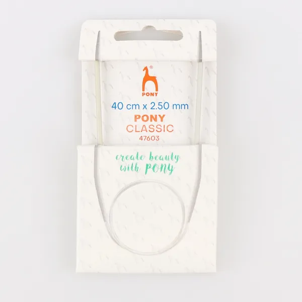 Спиці кругові алюмінієві 2.50мм-40см, Pony – купити | Candy Yarn
