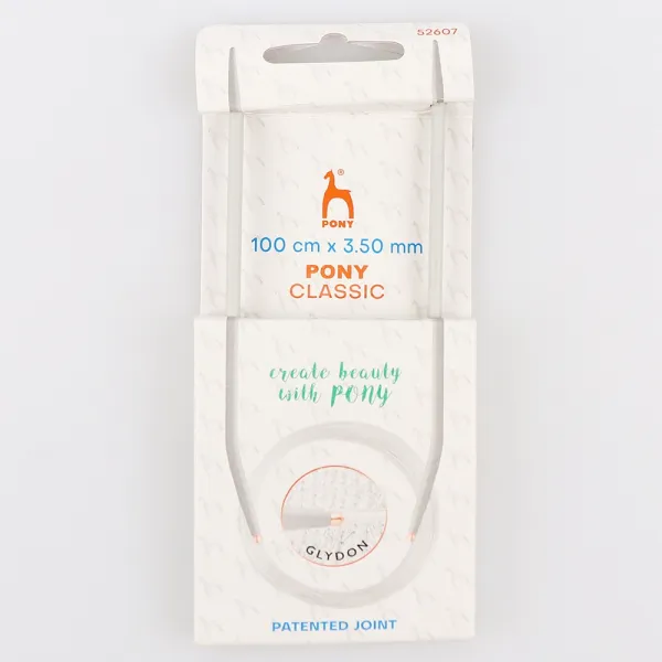 Спицы круговые алюминиевые 3.50мм-100см, Pony – купить | Candy Yarn