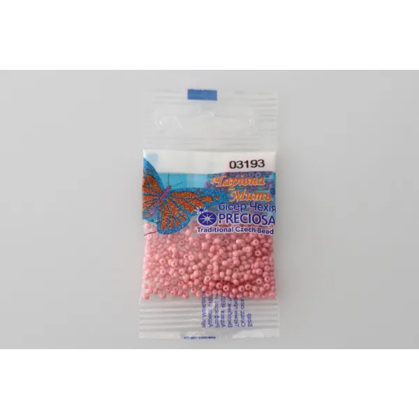 Бісер чеський Preciosa10, 5 г, 03193, крейда кольорова, рожевий – купити | Candy Yarn