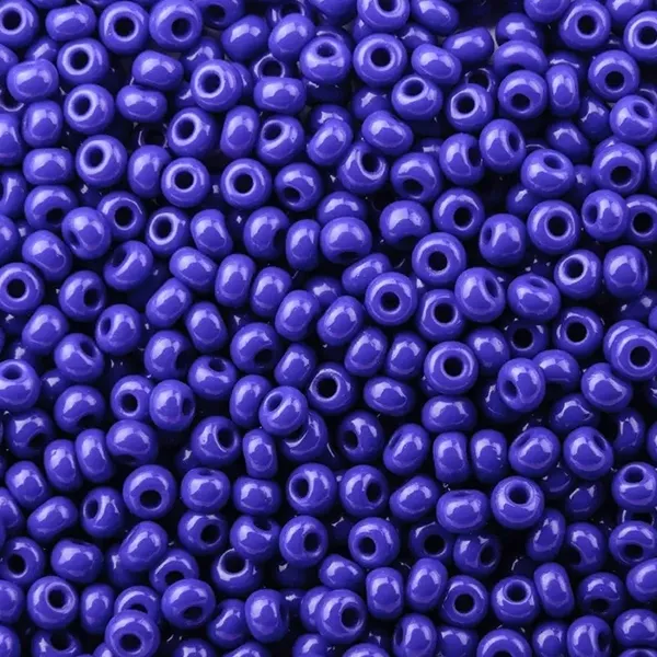 Бисер чешский Preciosa10, 5 г, 33060, натуральный непрозрачный, синий – купить | Candy Yarn