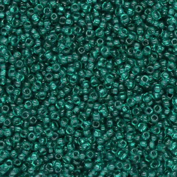 Бісер чеський Preciosa10, 5 г, 50710, прозорий, смарагдовий – купити | Candy Yarn